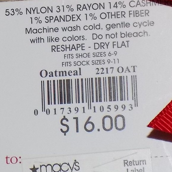 3 pair Charter Club Cashmere blend socks, shoe size 6-9, sock size 9-11 - Picture 2 of 3